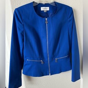CALVIN KLEIN Blue Blazer Size:8
